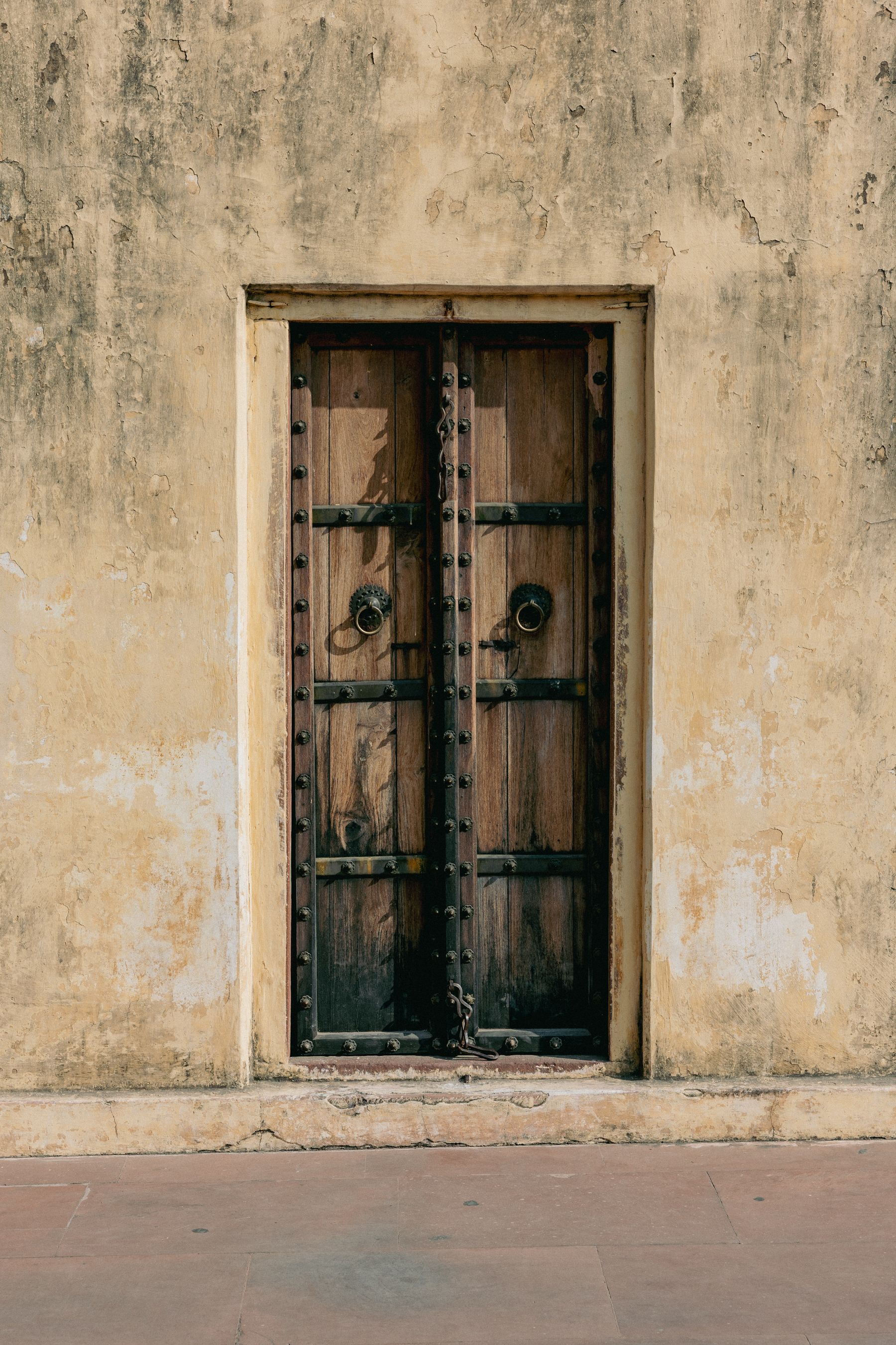 Wooden Doorway At Jantar Mantar Observatory